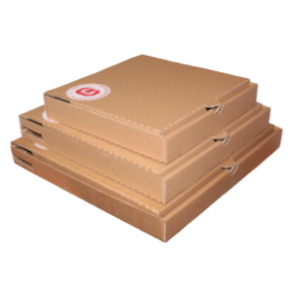 Бурая коробка для пиццы
