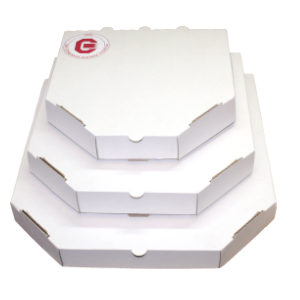 Белая коробка для пиццы

