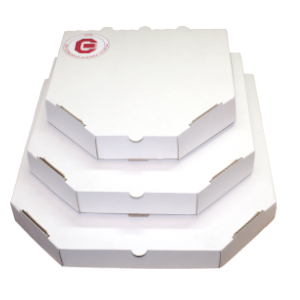 
    White pizza box

